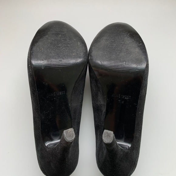 Nine West | Black Suede Julietto Leather Pumps 7M - Picture 2 of 4